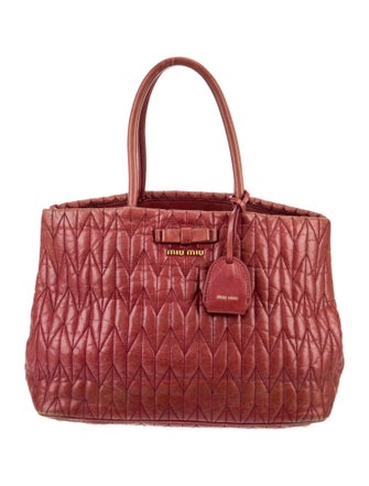 Miu Miu Leather Top Handle Bag