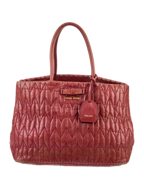 Miu Miu Leather Top Handle Bag