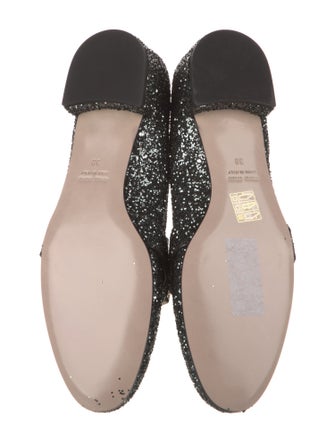 Miu Miu Glitter Studded Accents Loafers
