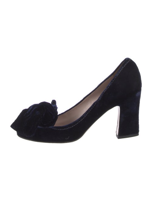 Miu Miu Velvet Bow Accents Pumps