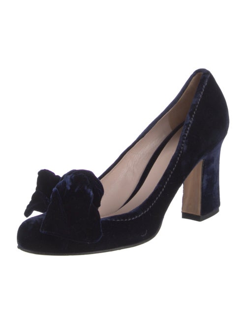 Miu Miu Velvet Bow Accents Pumps