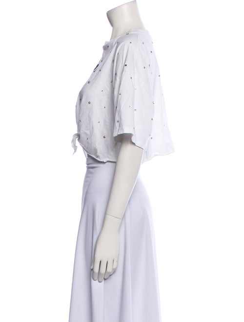 Miu Miu 2022 Graphic Print Crop Top