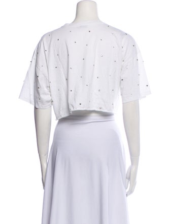 Miu Miu 2022 Graphic Print Crop Top
