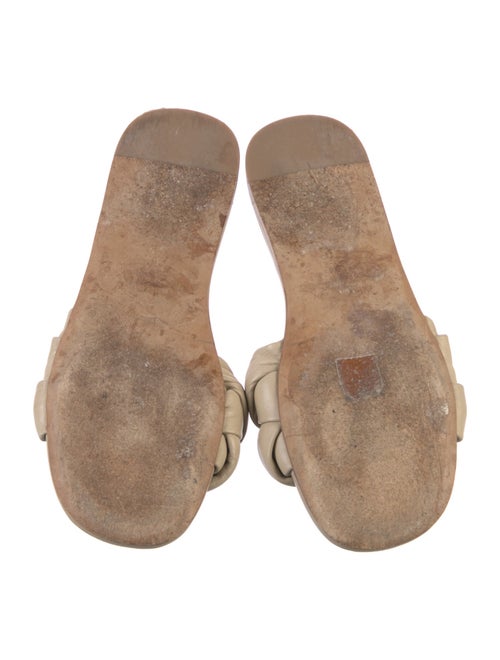 Miu Miu Leather Braided Accents Slides