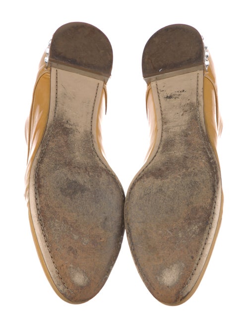 Miu Miu Patent Leather Crystal Embellishments Oxfords