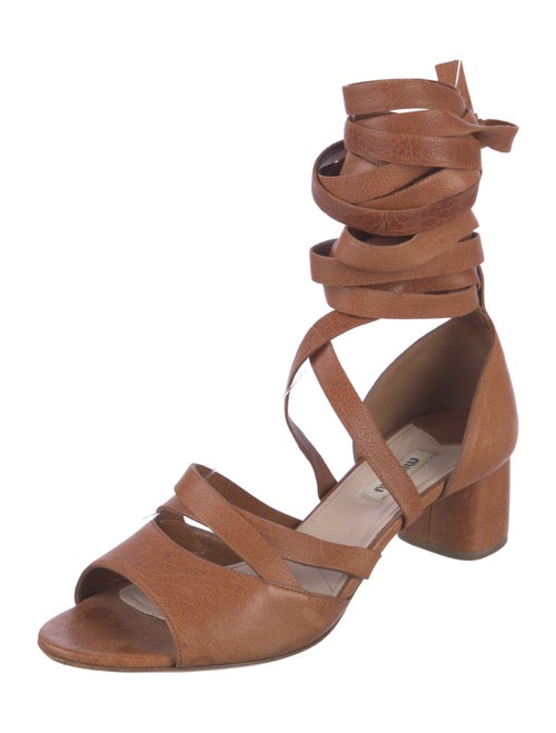 Miu Miu Leather Gladiator Sandals