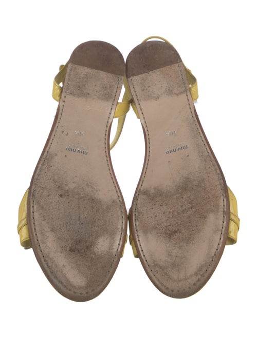 Miu Miu Leather Crystal Embellishments Sandals
