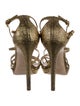Miu Miu Leather Animal Print Sandals