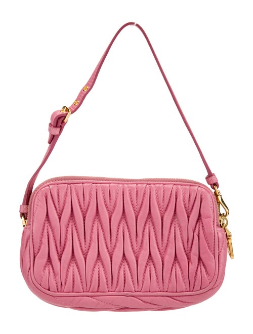 Miu Miu Leather Matelasse Double Zip