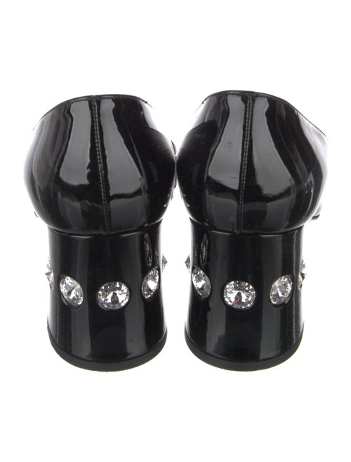 Miu Miu Patent Leather Crystal Embellishments Pumps