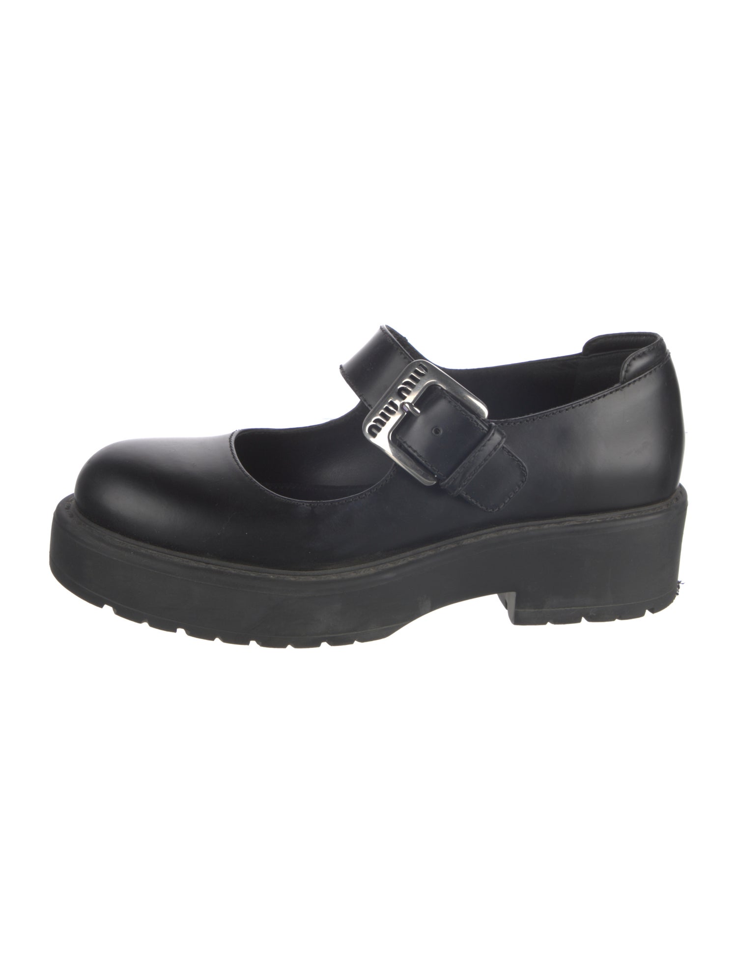 Miu Miu Leather Mary Jane Flats