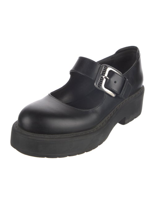 Miu Miu Leather Mary Jane Flats