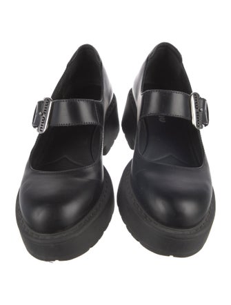 Miu Miu Leather Mary Jane Flats