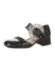 Miu Miu Patent Leather Crystal Embellishments Mules