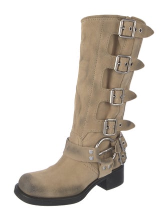 Miu Miu Leather Moto Boots