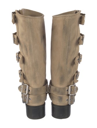 Miu Miu Leather Moto Boots