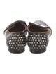 Miu Miu Leather Studded Accents Loafers