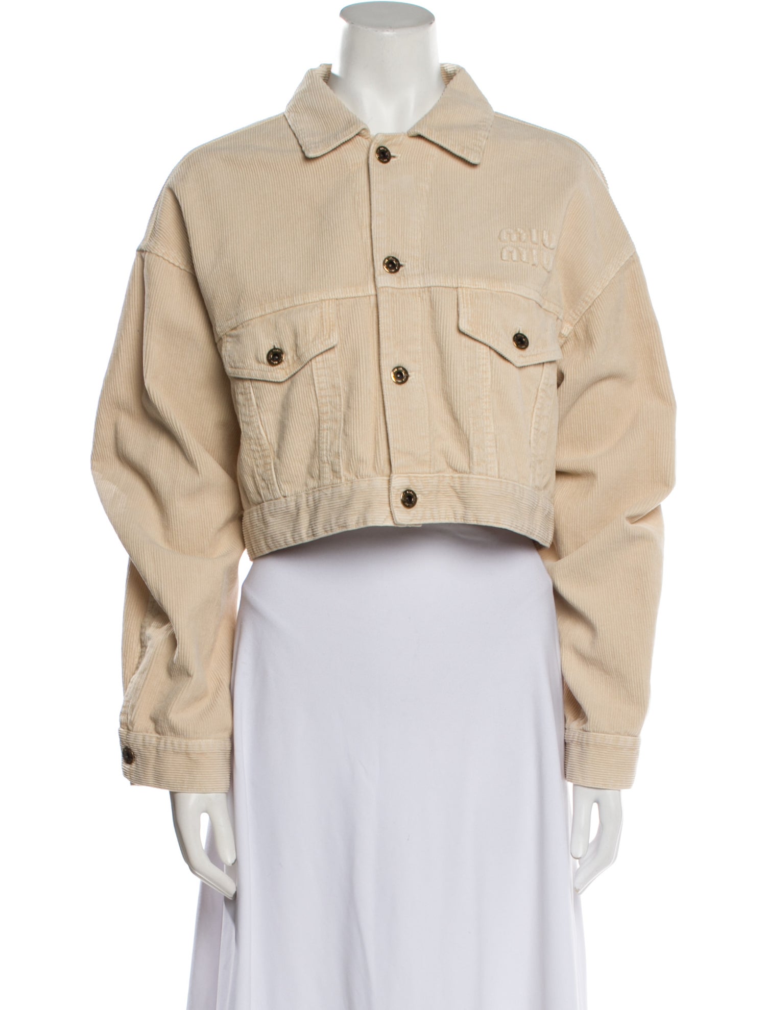 Miu Miu 2024 Corduroy Denim Jacket w/ Tags