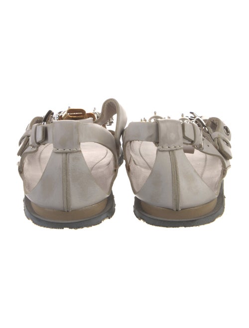 Miu Miu Leather Crystal Embellishments Gladiator Sandals