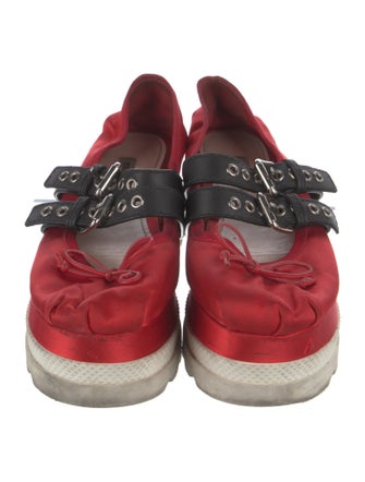 Miu Miu Satin Mary Jane Flats