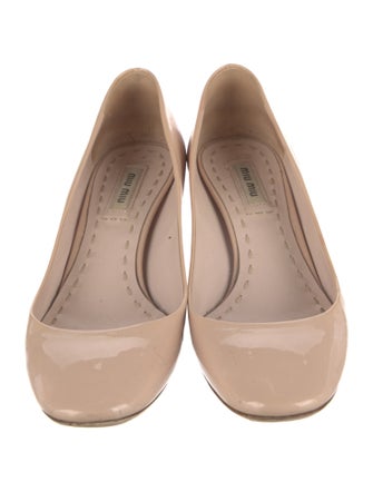 Miu Miu Patent Leather Crystal Embellishments Pumps