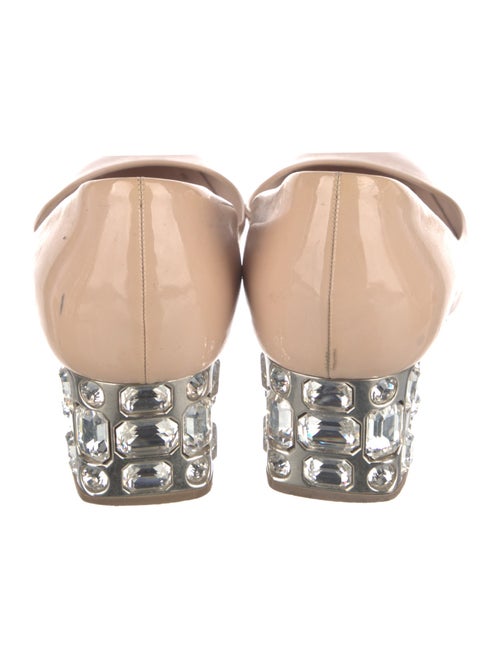 Miu Miu Patent Leather Crystal Embellishments Pumps