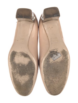 Miu Miu Patent Leather Crystal Embellishments Pumps