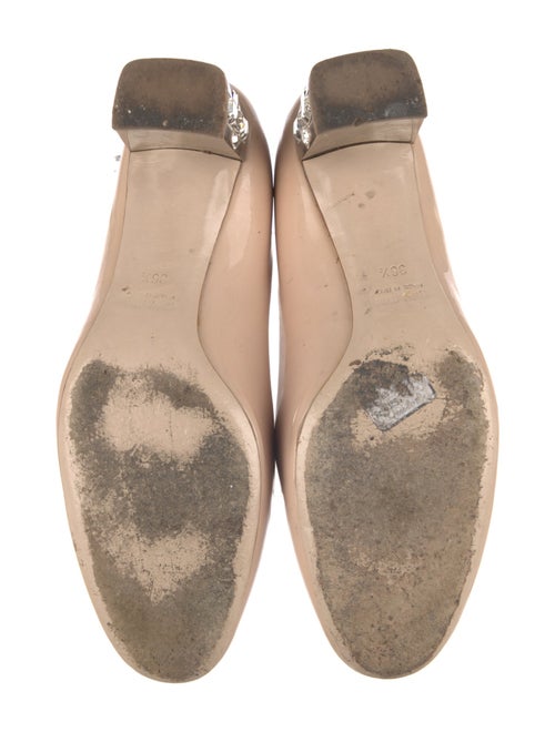 Miu Miu Patent Leather Crystal Embellishments Pumps