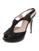 Miu Miu Glitter Glitter Accents T-Strap Pumps
