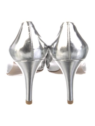 Miu Miu Patent Leather Glitter Accents Pumps