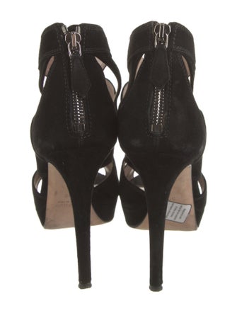 Miu Miu Suede Cutout Accent Pumps