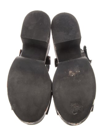 Miu Miu Canvas Floral Print Slingback Sandals