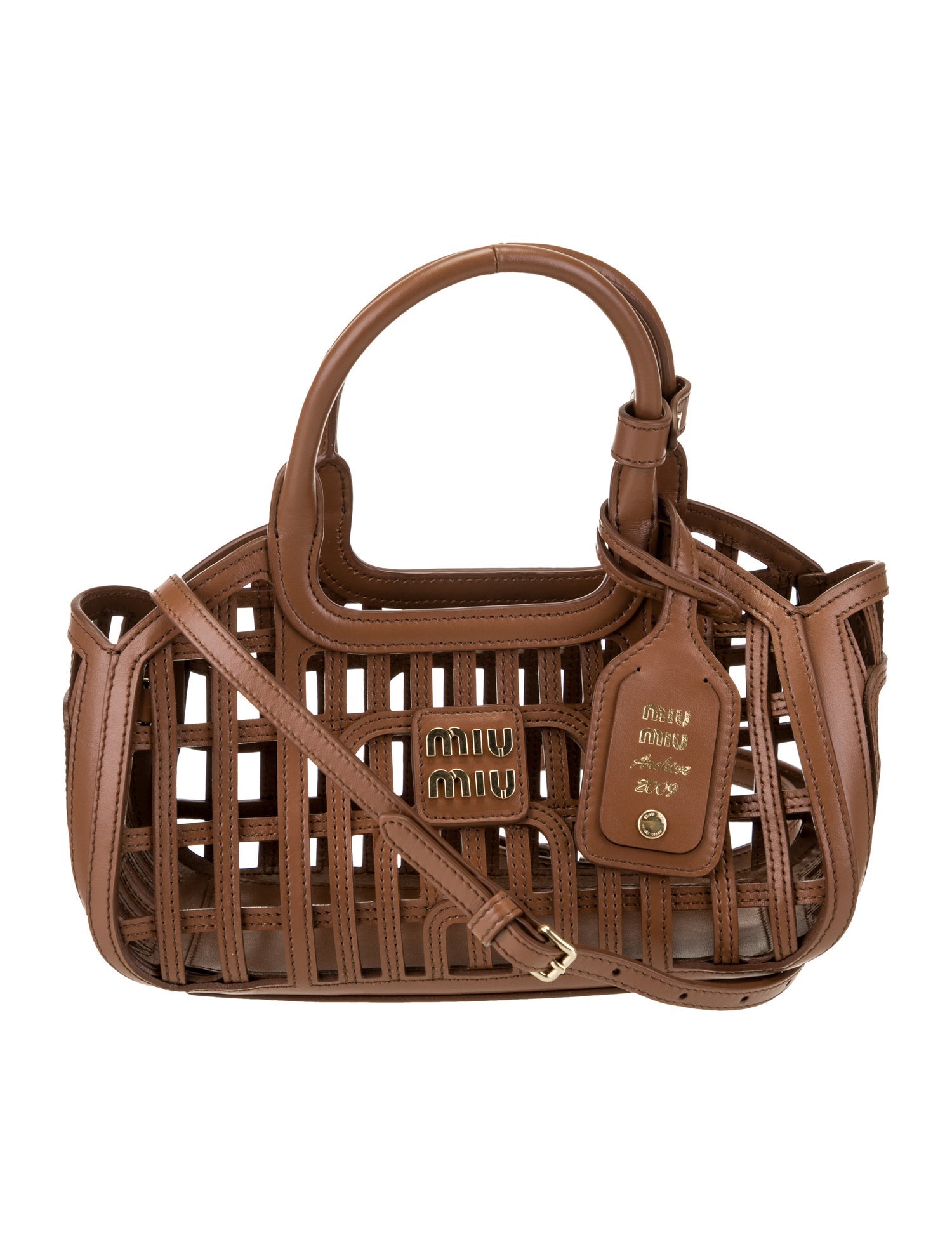 Miu Miu Leather Top Handle Bag