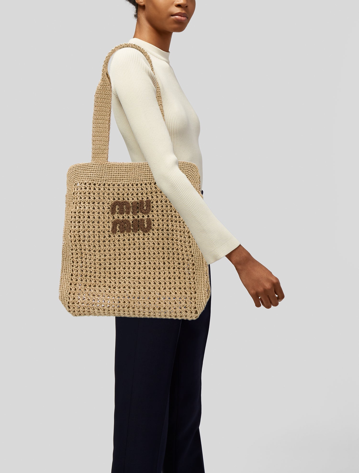 Miu Miu Raffia Evening Bag