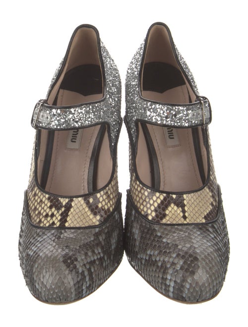 Miu Miu Snakeskin Printed Pumps