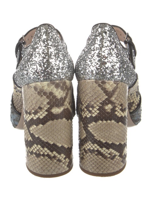 Miu Miu Snakeskin Printed Pumps