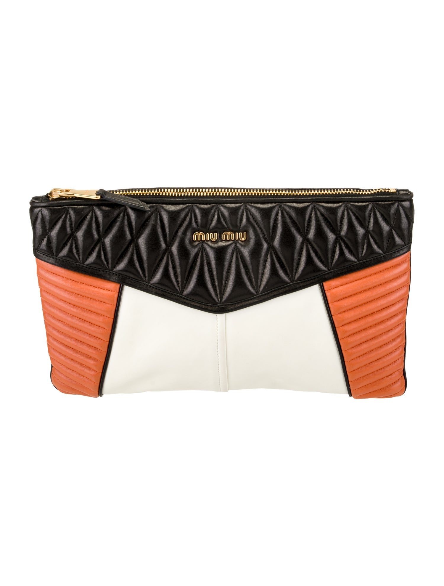 Miu Miu Leather Biker Clutch