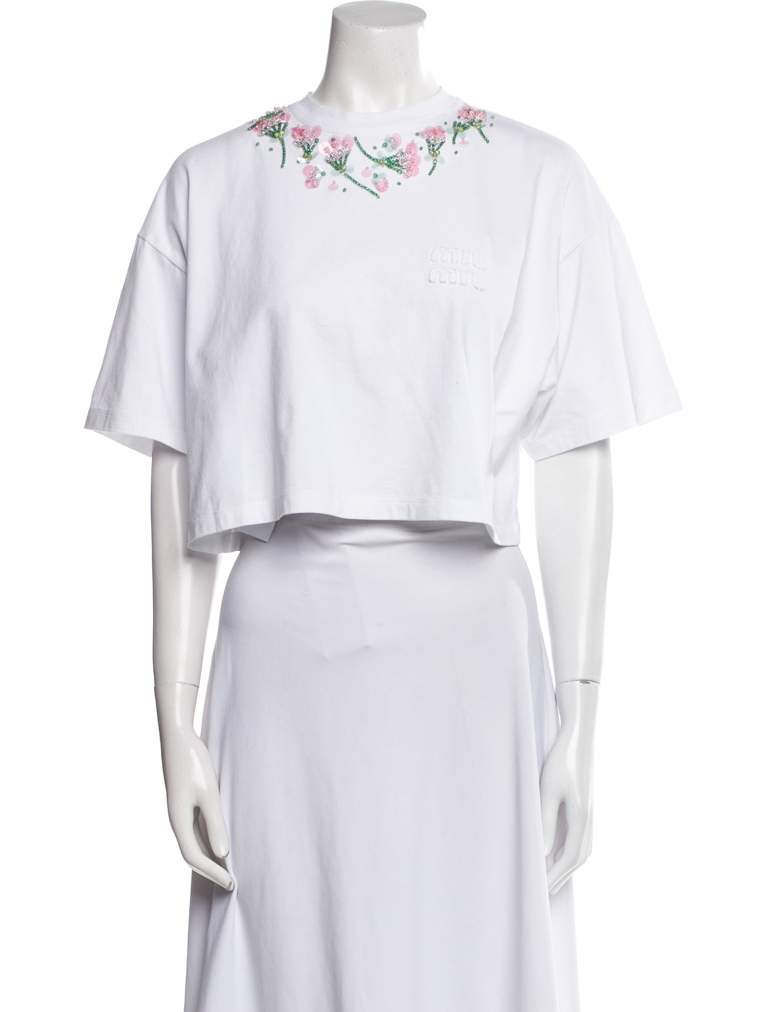 Miu Miu 2022 Printed Crop Top