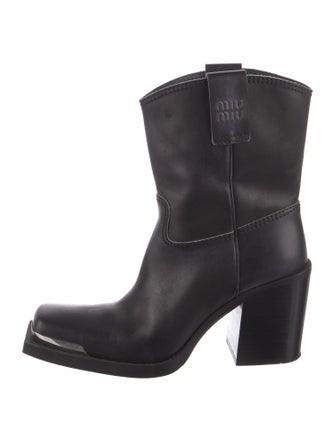 Miu Miu Leather Western Boots