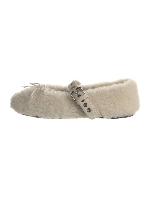 Miu Miu Shearling Mary Jane Flats