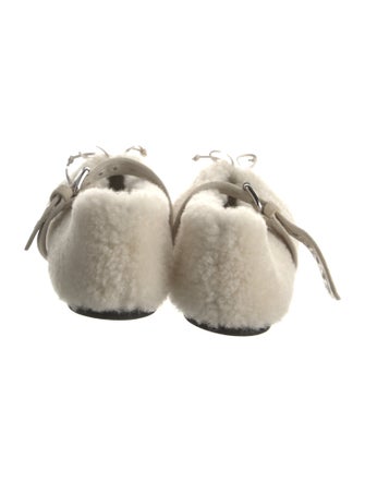 Miu Miu Shearling Mary Jane Flats