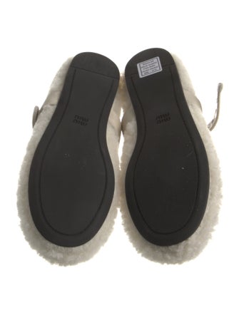 Miu Miu Shearling Mary Jane Flats