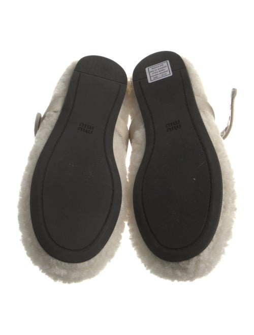 Miu Miu Shearling Mary Jane Flats
