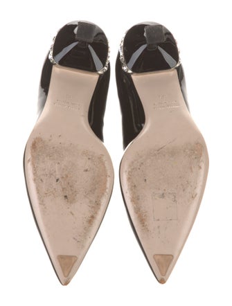 Miu Miu Patent Leather Crystal Embellishments Pumps