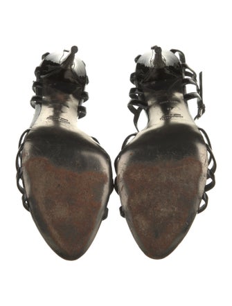 Miu Miu Patent Leather T-Strap Sandals