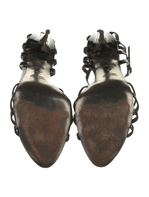 Miu Miu Patent Leather T-Strap Sandals