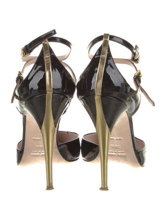 Miu Miu Patent Leather T-Strap Pumps