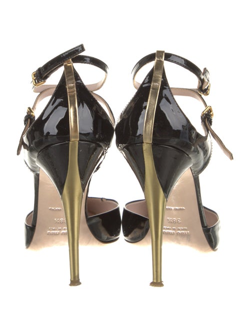 Miu Miu Patent Leather T-Strap Pumps