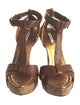 Miu Miu Leather T-Strap Sandals