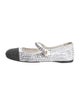 Miu Miu Faux Pearl Accents Crystal Mary Jane Flats